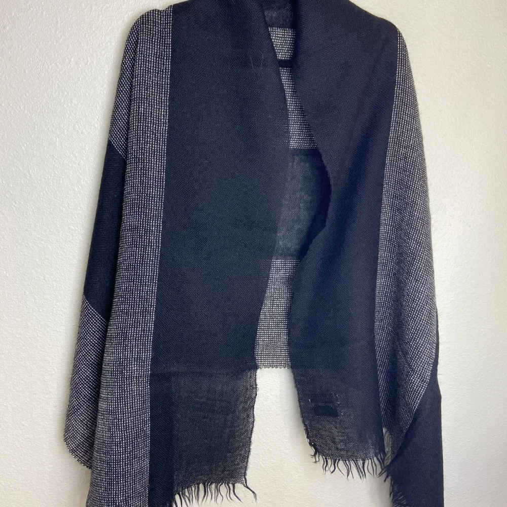 TOIMEME Scarf Shawl Wrap 100% Thin Wool Made in Japan 31